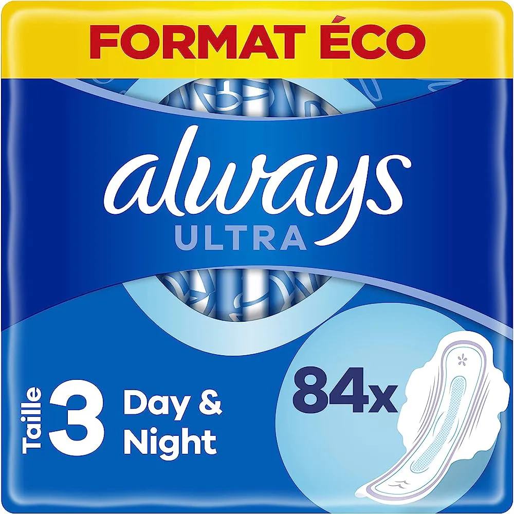 Always Ultra Day & Night (3-as méret) Szárnyas Egészségügyi Betét, 84 Db