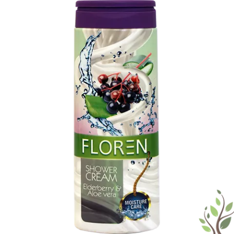 Floren krémtusfürdő 300ml Elderberry&Aloe vera termékhez kapcsolódó kép
