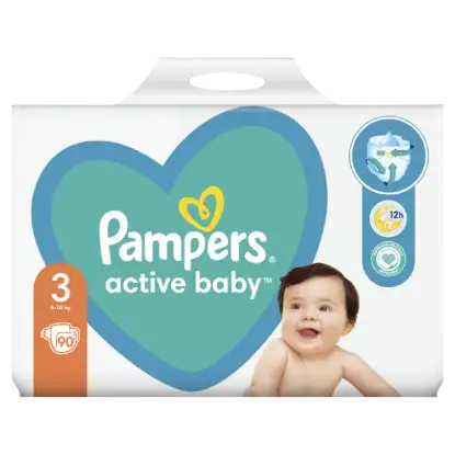 Pampers Active Baby 3, 90 Db Pelenka, 6kg-10kg termékhez kapcsolódó kép