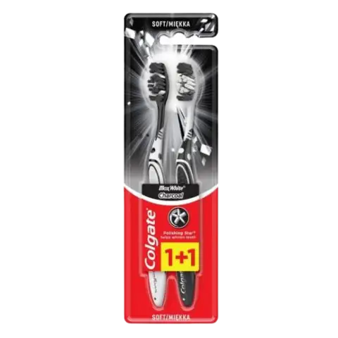 Colgate Max White Charcoal lágy fogkefe 2 db termékhez kapcsolódó kép