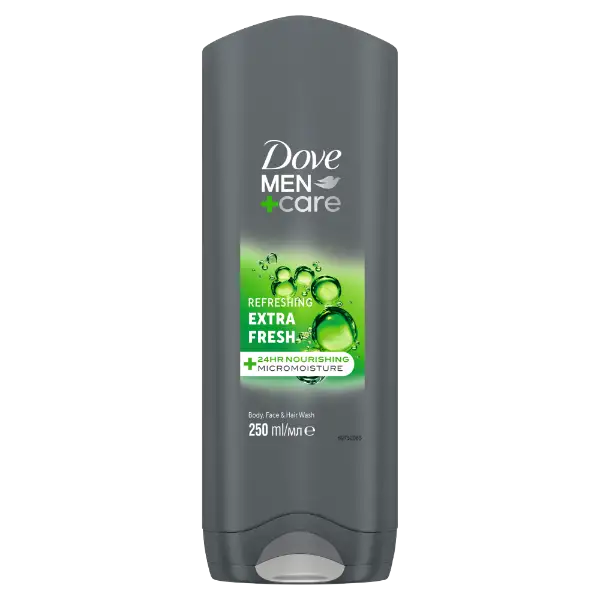 Dove Men+Care Refreshing Extra Fresh tusfürdő testre, arcra, hajra  250 ml termékhez kapcsolódó kép