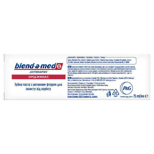 Blend-A-Med Anti-Cavity Original Fogkrém, 75 ml termékhez kapcsolódó kép