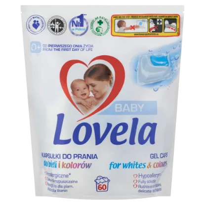 Lovela Baby mosókapszula fehér és színes ruhákhoz, babaruhákhoz és pelenkákhoz 60 mosás 1302 g termékhez kapcsolódó kép