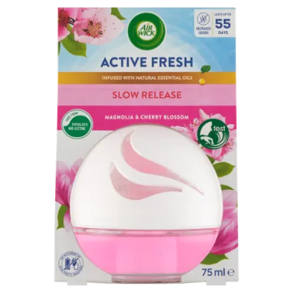 Air Wick Active Fresh Magnólia és cseresznyevirág légfrissítő gömb 75 ml termékhez kapcsolódó kép