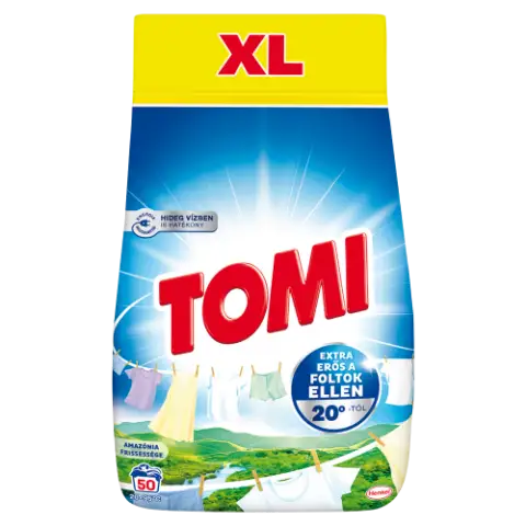 Tomi Amazónia Frissessége mosószer fehér és világos ruhákhoz 50 mosás 2,75 kg termékhez kapcsolódó kép