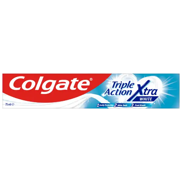 Colgate Triple Action Xtra White fogfehérítő fogkrém 75 ml termékhez kapcsolódó kép