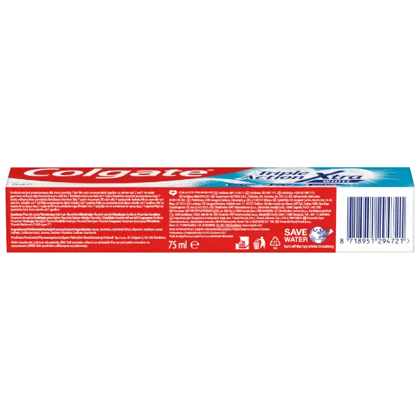 Colgate Triple Action Xtra White fogfehérítő fogkrém 75 ml termékhez kapcsolódó kép