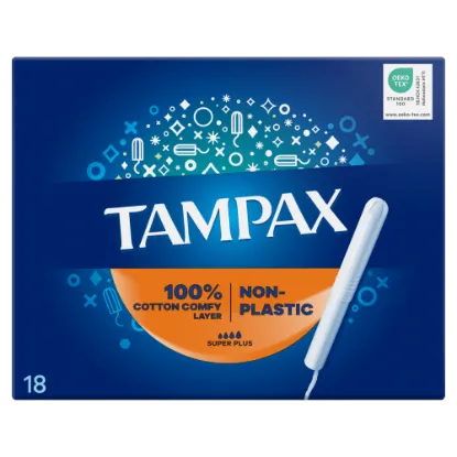 Tampax Super Plus Tampon Kartonból Készült Applikátorral, 18 db termékhez kapcsolódó kép