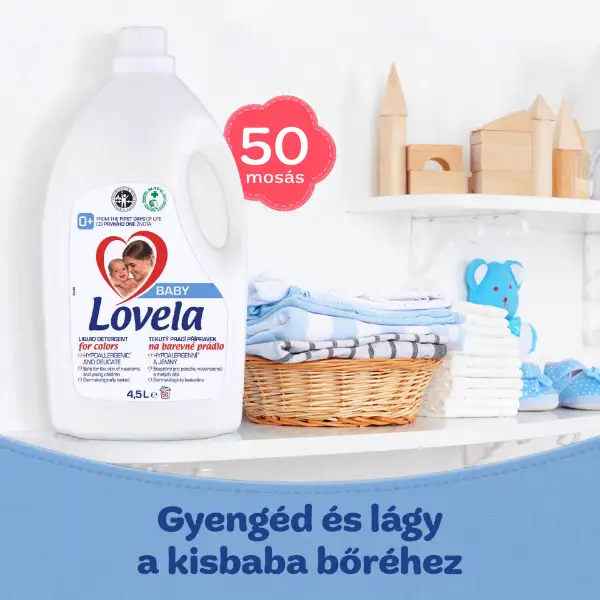 Lovela Baby folyékony mosószer színes ruhákhoz 50 mosás 4,5 l termékhez kapcsolódó kép