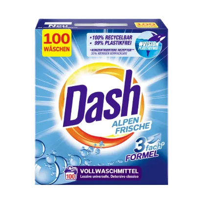 Dash mosópor dobozos 100 mosás 6kg Alpine fresh termékhez kapcsolódó kép