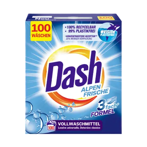 Dash mosópor dobozos 100 mosás 6kg Alpine fresh termékhez kapcsolódó kép
