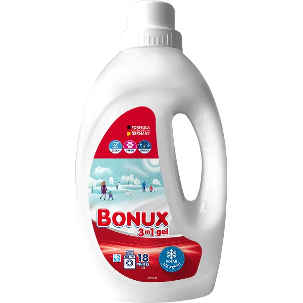 BONUX folyékony mosószer Polar Ice Fresh fehér és világos ruhákhoz 18 mosás 0,9 l termékhez kapcsolódó kép