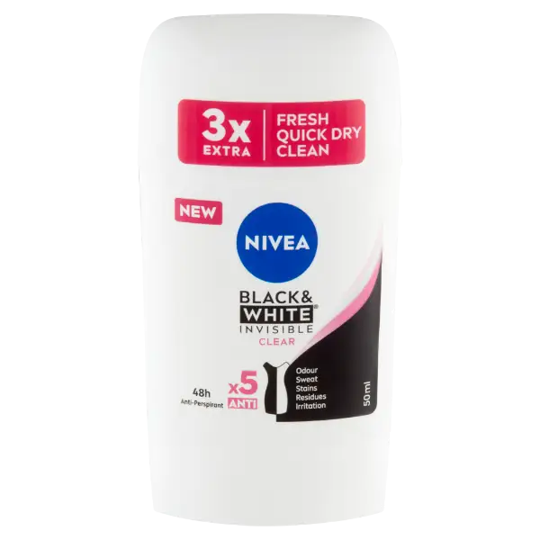 NIVEA Black & White Invisible Clear izzadásgátló 50 ml termékhez kapcsolódó kép