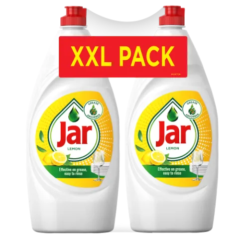 Jar Lemon Folyékony Mosogatószer. Áztatás Nélkül Eltávolítja A Zsíros Szennyeződéseket 2x1350ML termékhez kapcsolódó kép