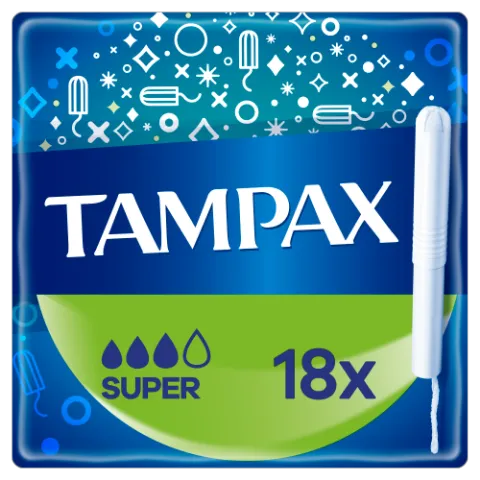 Tampax Super Tampon Kartonból Készült Applikátorral, 18 db termékhez kapcsolódó kép