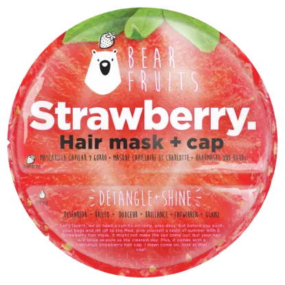 Bear Fruits Strawberry Detangle Shine Hajpakolás + Hajsapka, 20 ml termékhez kapcsolódó kép