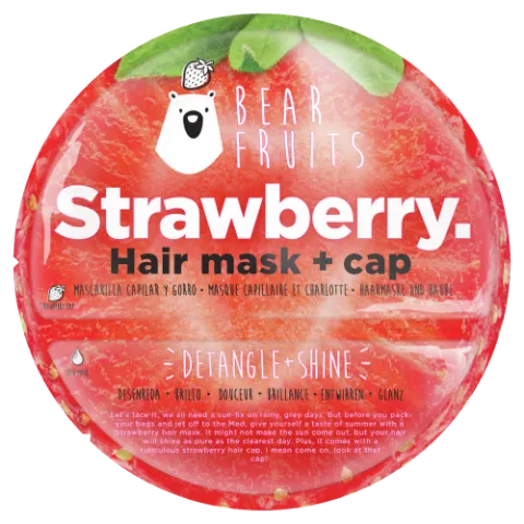 Bear Fruits Strawberry Detangle Shine Hajpakolás + Hajsapka, 20 ml termékhez kapcsolódó kép