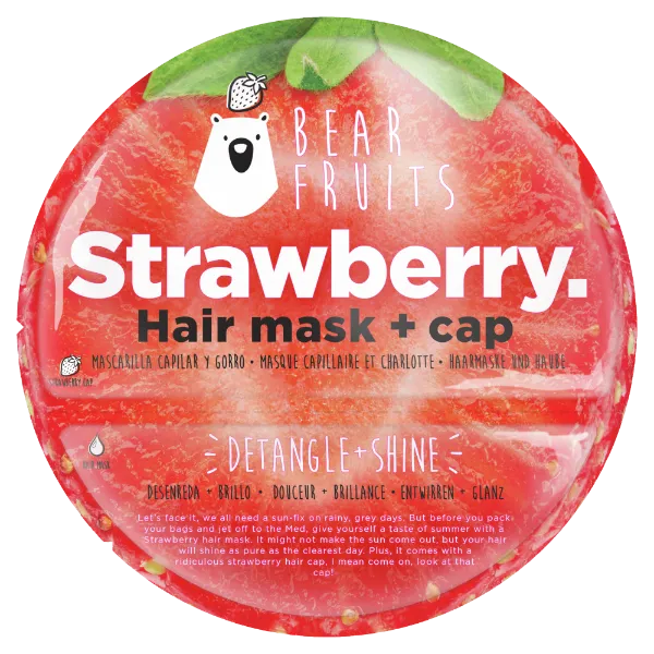 Bear Fruits Strawberry Detangle Shine Hajpakolás + Hajsapka, 20 ml termékhez kapcsolódó kép