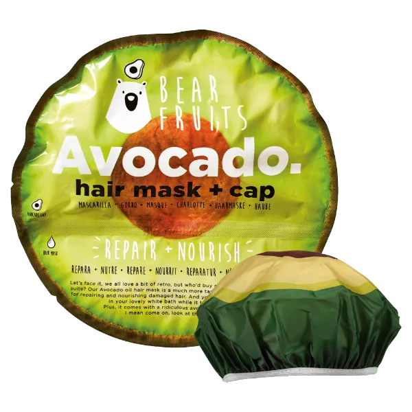 Bear Fruits Avocado Repair Nourish Hajpakolás + Hajsapka, 20 ml termékhez kapcsolódó kép