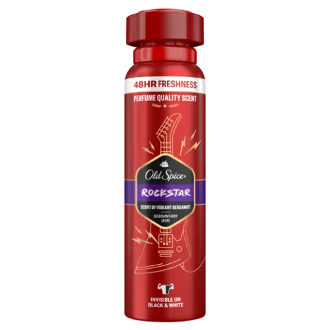 Old Spice Rockstar  Deo Spray Férfiaknak, Akár 48 Órás Frissesség, Alumíniummentes,  ml termékhez kapcsolódó kép