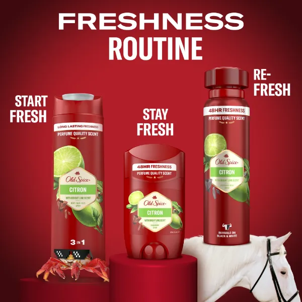 Old Spice Citron  Deo Spray Férfiaknak, Akár 48 Órás Frissesség, Alumíniummentes,  ml termékhez kapcsolódó kép