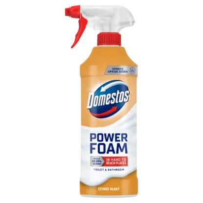 Domestos Power Foam Citrus Blast WC és fürdőszoba tisztító hab 435 ml termékhez kapcsolódó kép