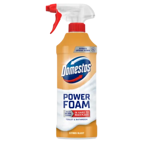 Domestos Power Foam Citrus Blast WC és fürdőszoba tisztító hab 435 ml termékhez kapcsolódó kép