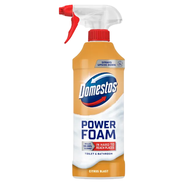 Domestos Power Foam Citrus Blast WC és fürdőszoba tisztító hab 435 ml termékhez kapcsolódó kép