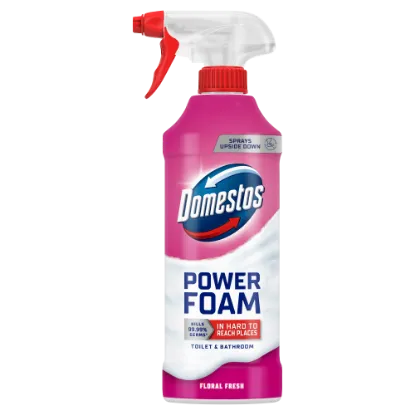 Domestos Power Foam Floral Fresh WC és fürdőszoba tisztító hab 435 ml termékhez kapcsolódó kép