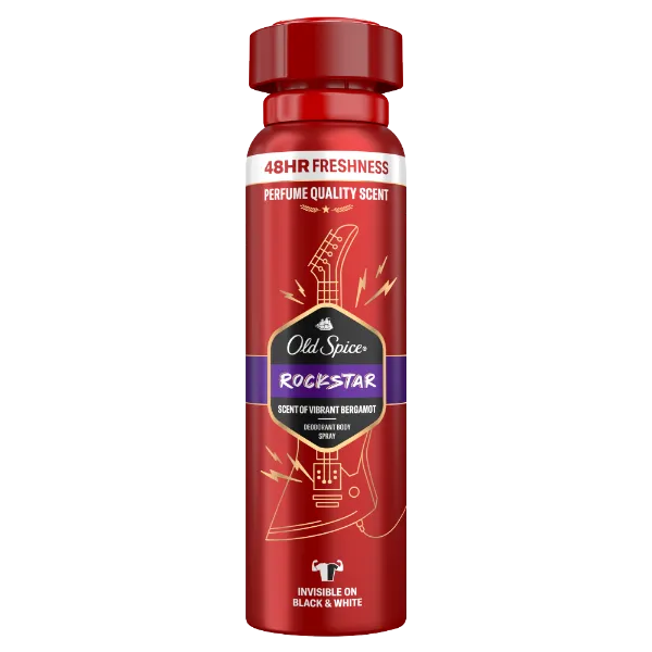 Old Spice Rockstar  Deo Spray Férfiaknak, Akár 48 Órás Frissesség, Alumíniummentes,  ml termékhez kapcsolódó kép