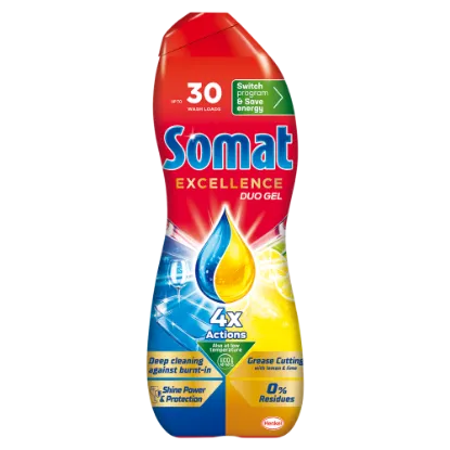 Somat Excellence Duo Gel gépi mosogatószer gél 30 mosogatás 540 ml  termékhez kapcsolódó kép
