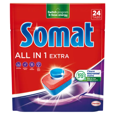 Somat All in 1 Extra gépi mosogatótabletta 24 db 398,4 g termékhez kapcsolódó kép