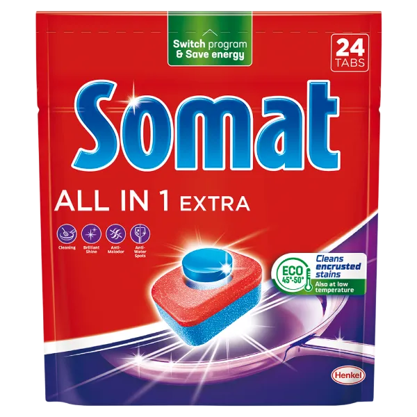 Somat All in 1 Extra gépi mosogatótabletta 24 db 398,4 g termékhez kapcsolódó kép