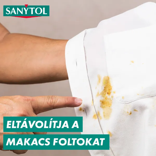 Sanytol fertőtlenítő folteltávolító por színes és fehér ruhákhoz 450 g termékhez kapcsolódó kép