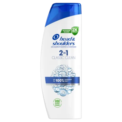 Head & Shoulders Classic Clean 2az1-ben korpásodás elleni sampon 400ml. Friss tiszta Illat termékhez kapcsolódó kép