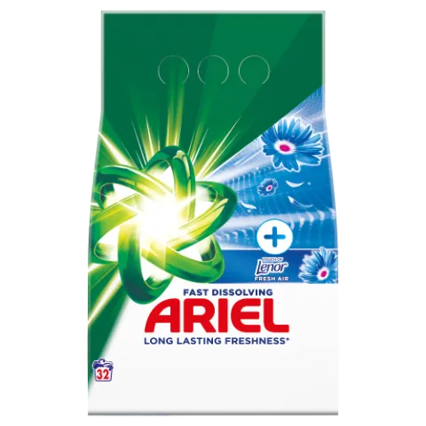 Ariel 1.76kg Mosópor 32 Mosáshoz + Touch Of Lenor Fresh Air termékhez kapcsolódó kép