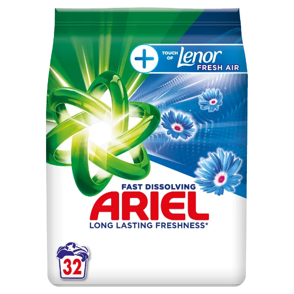 Ariel 1.76kg Mosópor 32 Mosáshoz + Touch Of Lenor Fresh Air termékhez kapcsolódó kép