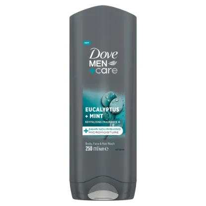 Dove Men+Care Eucalyptus + Mint tusfürdő testre, arcra, hajra 250 ml termékhez kapcsolódó kép