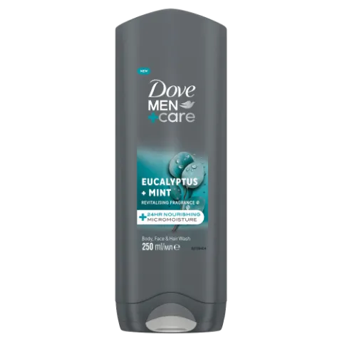 Dove Men+Care Eucalyptus + Mint tusfürdő testre, arcra, hajra 250 ml termékhez kapcsolódó kép