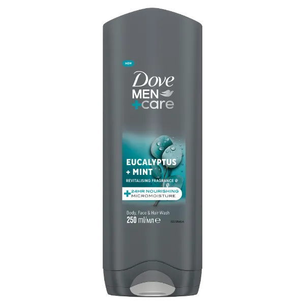 Dove Men+Care Eucalyptus + Mint tusfürdő testre, arcra, hajra 250 ml termékhez kapcsolódó kép