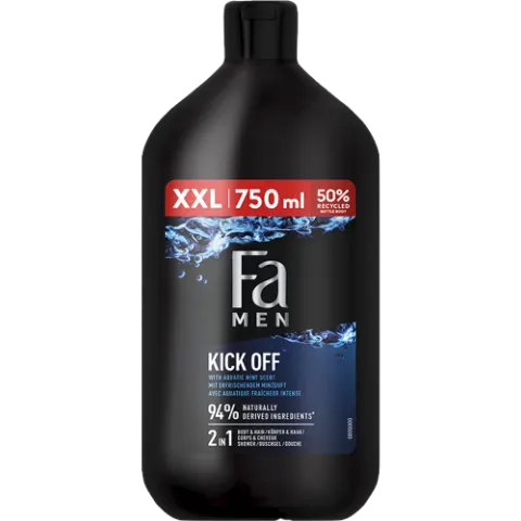 Fa Men Kick-Off 2in1 tusfürdő és sampon menta illattal 750 ml termékhez kapcsolódó kép