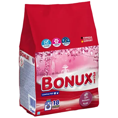 BONUX mosópor Radiant Rose színes ruhákhoz 18 mosás 1,17 kg termékhez kapcsolódó kép