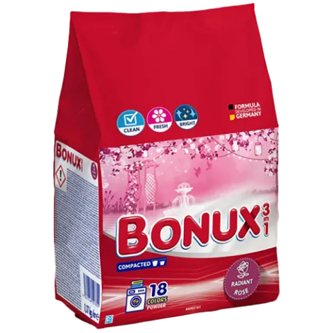 BONUX mosópor Radiant Rose színes ruhákhoz 18 mosás 1,17 kg termékhez kapcsolódó kép