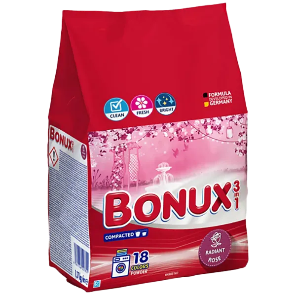 BONUX mosópor Radiant Rose színes ruhákhoz 18 mosás 1,17 kg termékhez kapcsolódó kép