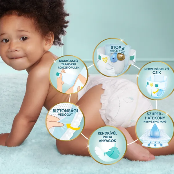 Pampers Premium Care Pelenka, 4 Méret, 104 db, 9kg-14kg termékhez kapcsolódó kép