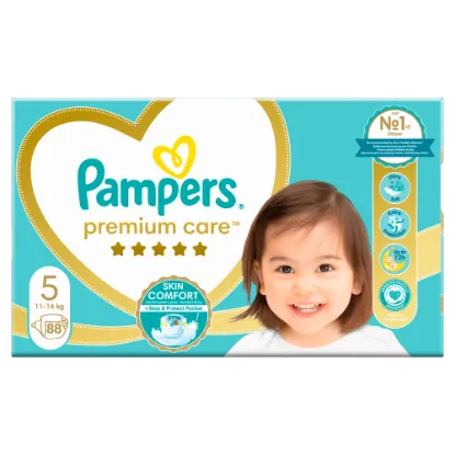 Pampers Premium Care Pelenka, 5 Méret, 88 db, 11kg-16kg termékhez kapcsolódó kép