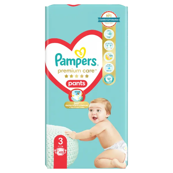 Pampers Premium Care Bugyipelenka, Méret: 3, 48 db Bugyipelenka, 6kg -11kg termékhez kapcsolódó kép