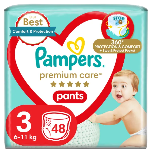 Pampers Premium Care Bugyipelenka, Méret: 3, 48 db Bugyipelenka, 6kg -11kg termékhez kapcsolódó kép