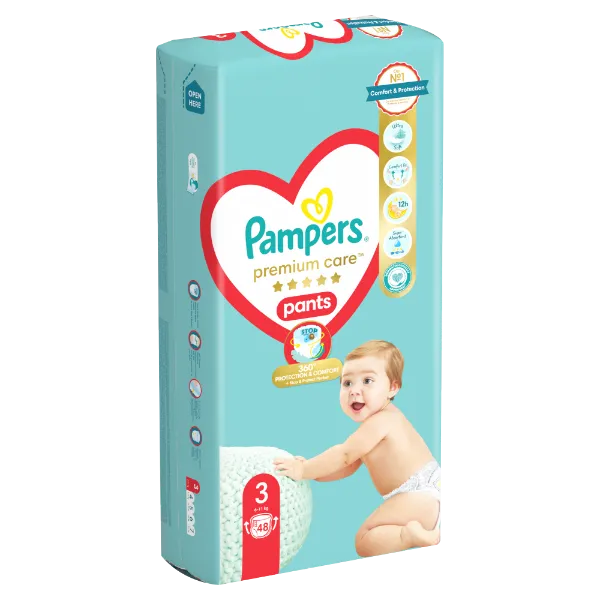 Pampers Premium Care Bugyipelenka, Méret: 3, 48 db Bugyipelenka, 6kg -11kg termékhez kapcsolódó kép