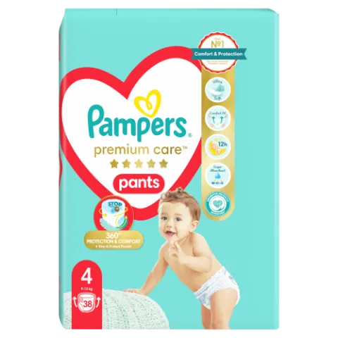 Pampers Premium Care Bugyipelenka, Méret: 4, 38 db Bugyipelenka, 9kg-15kg termékhez kapcsolódó kép